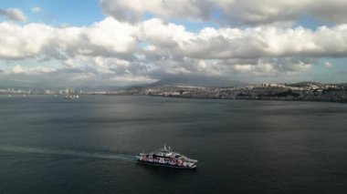 Izmir is a city on Turkeys Aegean coast. Aerial view of city. High quality 4k footage