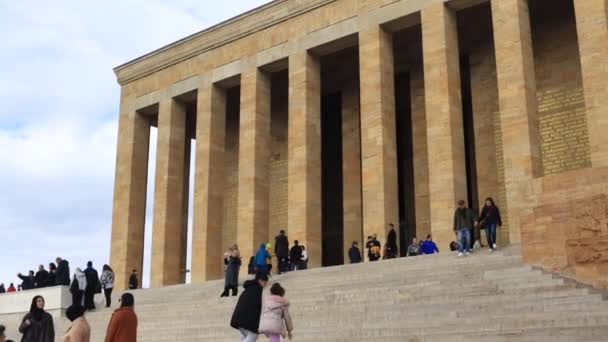 Ankara Turquía Febrero 2023 Anitkabir Mausoleo Del Fundador República Turca — Vídeos de Stock
