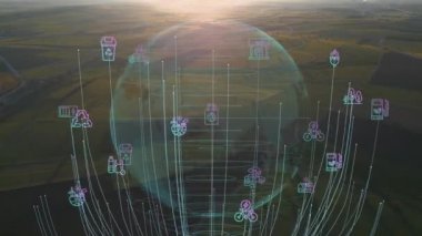 Gelecekteki çevresel koruma ve sürdürülebilir ESG modernizasyon gelişimi yenilenebilir kaynak teknolojisini kullanarak kirliliği ve karbon emisyonunu azaltmak. Yüksek kalite 4k görüntü