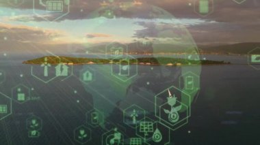Çevre koruma kavramı. Yenilenebilir enerji. Sürdürülebilir kalkınma hedefleri. Yüksek kalite 4k görüntü