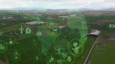 Çevre koruma kavramı. Yenilenebilir enerji. Sürdürülebilir kalkınma hedefleri. Yüksek kalite 4k görüntü