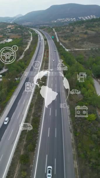 Transport Koncepcja Technologii Inteligentne Systemy Transportowe Its Mobilność Jako Usługa — Wideo stockowe
