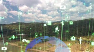 Gelecekteki çevresel koruma ve sürdürülebilir ESG modernizasyon gelişimi yenilenebilir kaynak teknolojisini kullanarak kirliliği ve karbon emisyonunu azaltmak. Yüksek kalite 4k görüntü