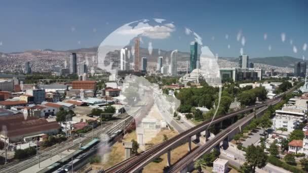 Социальная Инфраструктура Коммуникационные Технологии Iot Автономный Транспорт Высококачественные Кадры — стоковое видео