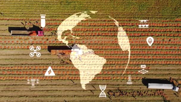 Tarım Teknolojisi Konsepti Tarım Teknisyeni Çevre Teknolojisi Sürdürülebilir Kalkınma Hedefleri — Stok video