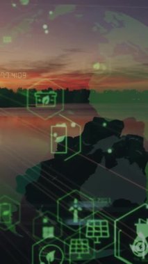 Çevre koruma kavramı. Yenilenebilir enerji. Sürdürülebilir kalkınma hedefleri. Yüksek kalite 4k görüntü