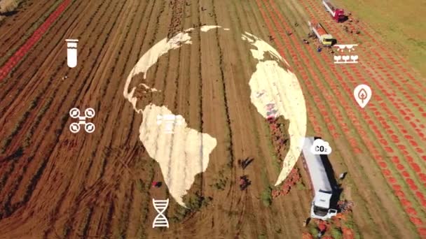 Landbouw Technologie Concept Agritech Milieutechnologie Duurzame Ontwikkelingsdoelstellingen Hoge Kwaliteit Beeldmateriaal — Stockvideo