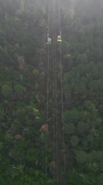 City view from Izmir cable car. Turkey Balcova. High quality 4k footage