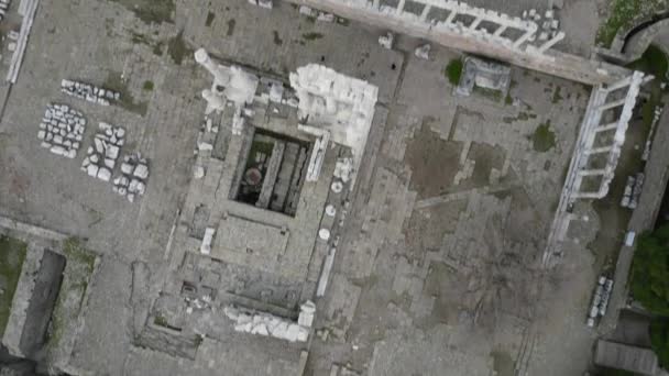 Akropolis Van Pergamon Oude Stad Ruïnes Bergama Izmir Turkije Hoge — Stockvideo