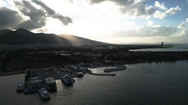 Izmir City Turkeys Aegean Coast Aerial View City High Quality — Stock videók