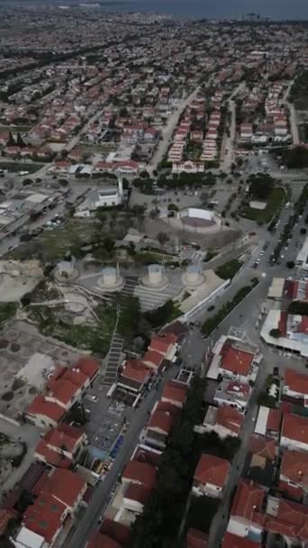 Aerial View Alacati Windmills Izmir High Quality Footage — Stock Video