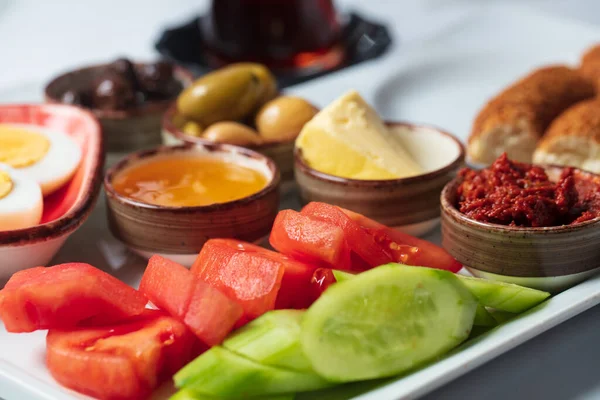 Traditional Delicious Turkish Breakfast Food Concept Photo High Quality Photo — Photo