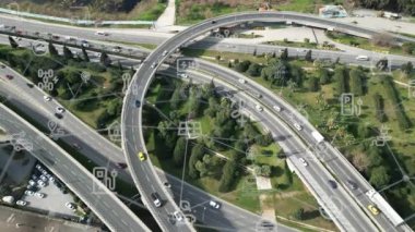 Akıllı Araçlar İletişim Ai Lojistik Otomatik Taşıma Aracı IoT GPS Takip Uydu Uydu 5G Akıllı Karayolları Trafik Kavşağı Trafik Veri Üçgenlemesi