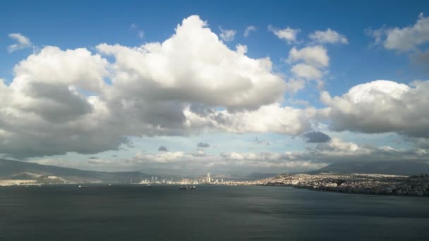 Izmir City Turkeys Aegean Coast Aerial View City High Quality — Video Stock
