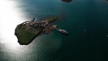 Balikesir Ayvalik ve Cunda adasının hava manzarası. Yüksek kalite 4k görüntü