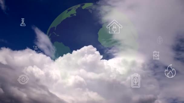Time Lapse Clouds Rolling Puffy Cloud Moving White Lightnes Clouds — Stock Video