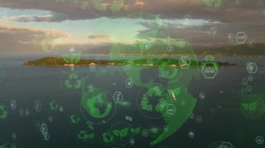 Çevre teknolojisi konsepti. Sürdürülebilir kalkınma hedefleri. SDG 'ler. Yüksek kalite 4k görüntü