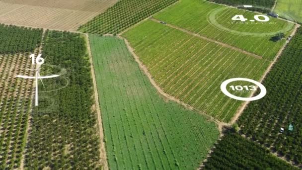 Landwirtschaft Smart Farming Technology Industry Concept Harvesting Planting Technology Und — Stockvideo