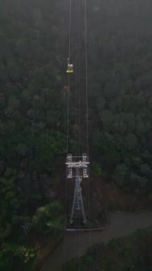 City view from Izmir cable car. Turkey Balcova. High quality 4k footage