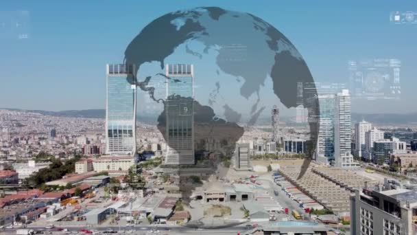 Koncepcja Inteligentnego Miasta Sieci Komunikacyjnej Lpwa Niska Energia Szeroki Obszar — Wideo stockowe