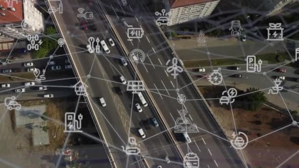 运输和技术概念 智能交通系统 流动是一种服务 高质量的4K镜头 — 图库视频影像