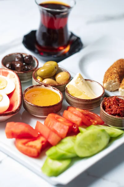 Traditional Delicious Turkish Breakfast Food Concept Photo High Quality Photo — Photo