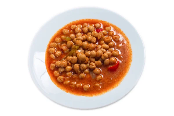 传统的土耳其鹰嘴豆食物孤立的白色背景 是的高质量的照片 — 图库照片