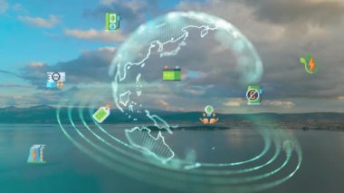 Çevre koruma kavramı. Yenilenebilir enerji. Sürdürülebilir kalkınma hedefleri. Yüksek kalite 4k görüntü