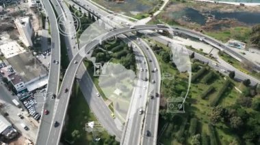 Modern ulaşım ve iletişim ağı kavramı. Yüksek kalite 4k görüntü
