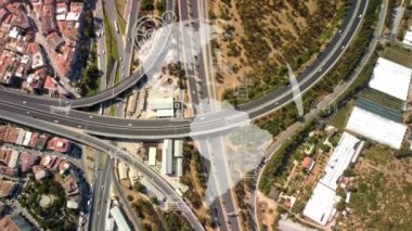 Modern ulaşım ve iletişim ağı kavramı. Yüksek kalite 4k görüntü