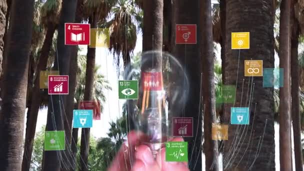Βιώσιμη Ανάπτυξη Δράση Για Κλίμα Motion Graphic Animation Global Goals — Αρχείο Βίντεο