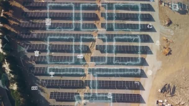 Planta Energía Solar Concepto Tecnología Energía Renovable Red Inteligente Imágenes — Vídeos de Stock