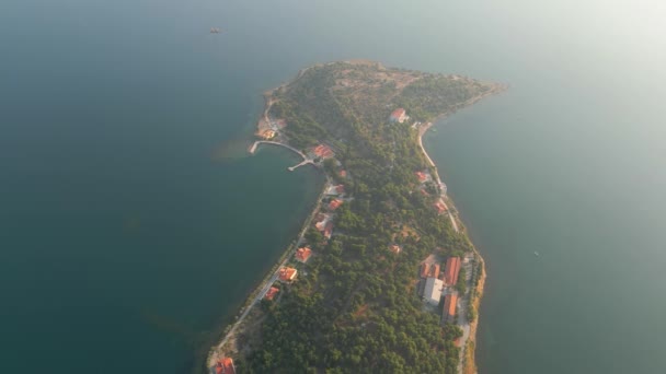 Drohnenaufnahmen Der Provinz Urla Izmir Türkei Bekannt Als Quarantäne Insel — Stockvideo