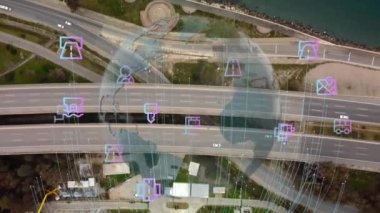 Akıllı Araçlar İletişim Ai Lojistik Otomatik Taşıma Aracı IoT GPS Takip Uydu Uydu 5G Akıllı Karayolları Trafik Kavşağı Trafik Veri Üçgenlemesi