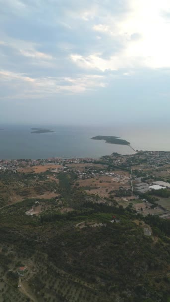 Zmir Urla Kenti Yakınlarındaki Küçük Köy Manzaralı Yüksek Kalite Görüntü — Stok video