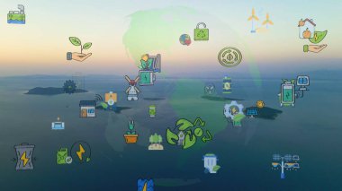 Çevre teknolojisi konsepti. Sürdürülebilir kalkınma hedefleri. SDG 'ler. Yüksek kalite fotoğraf