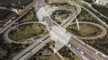 Ulaşım ve teknoloji konsepti. ITS Akıllı Taşıma Sistemleri. Hizmet olarak hareket kabiliyeti. Yüksek kalite 4k görüntü