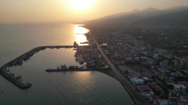 Guzelbahce limanı İzmir - Türkiye. Yüksek kalite 4k görüntü