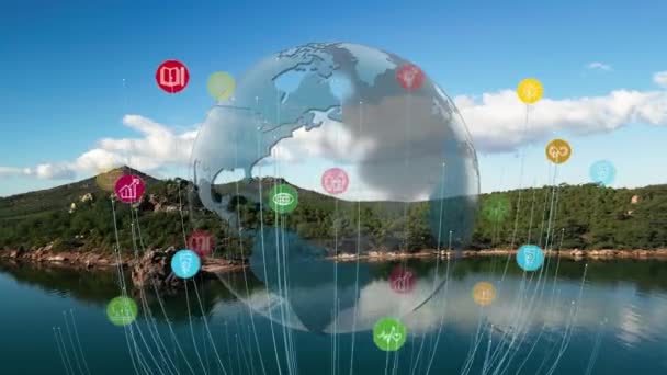 Sviluppo Sostenibile Azione Clima Motion Graphic Animation Global Goals Concept — Video Stock