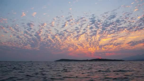 Zmir Urla Türkiye Hava Görüntüsü Zaman Aşımı Karantina Adası Yüksek — Stok video
