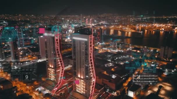 数字城市的概念 智能城市的人工智能技术 高质量的4K镜头 — 图库视频影像