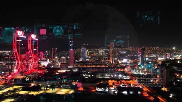 Digitales Stadtkonzept Künstliche Intelligenz Der Smart City Hochwertiges Filmmaterial — Stockvideo