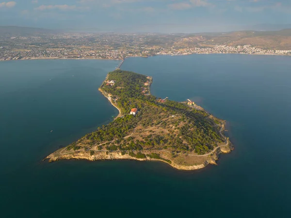 Zdjęcia Dronów Prowincji Urla Izmir Turcji Znana Jako Wyspa Kwarantanny — Zdjęcie stockowe