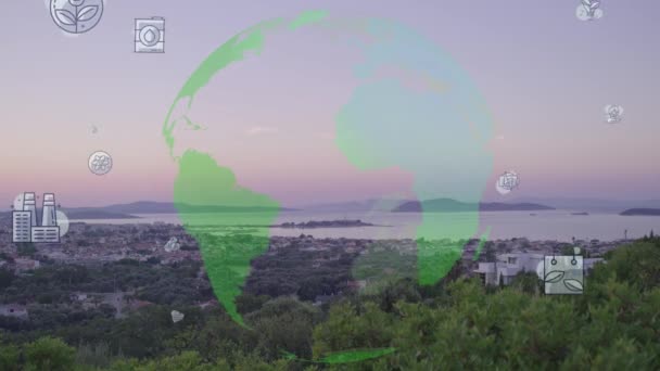 Miljöteknikkoncept Mål För Hållbar Utveckling Hållbarhetsmål Högkvalitativ Film — Stockvideo