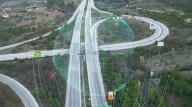Akıllı Araçlar İletişim Ai Lojistik Otomatik Taşıma Aracı IoT GPS Takip Uydu Uydu 5G Akıllı Karayolları Trafik Kavşağı Trafik Veri Üçgenlemesi