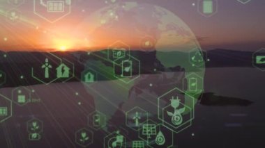 Çevre teknolojisi konsepti. Sürdürülebilir kalkınma hedefleri. SDG 'ler. Yüksek kalite 4k görüntü