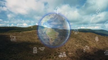 Çevre koruma kavramı. Yenilenebilir enerji. Sürdürülebilir kalkınma hedefleri. SDG 'ler. Yüksek kalite 4k görüntü