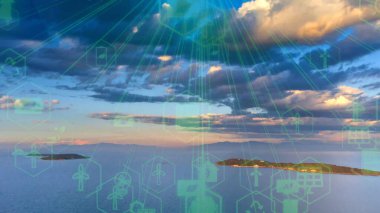 Sürdürülebilir toplum konsepti. Çevre teknolojisi. Sürdürülebilir kalkınma hedefleri. SDG 'ler. Yüksek kalite fotoğraf