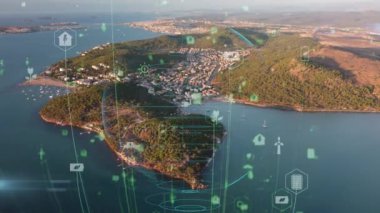 Çevresel teknoloji ve yenilik, doğal çevreyi korumak için. Sürdürülebilir gelişim yeşil teknolojileri gelecekteki gezegen Dünya. - Evet. Yüksek kalite 4k görüntü