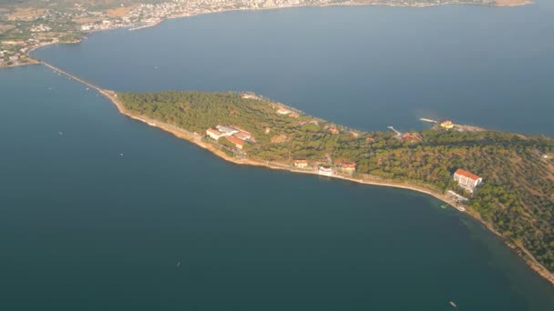 Zdjęcia Dronów Prowincji Urla Izmir Turcji Znana Jako Wyspa Kwarantanny — Wideo stockowe